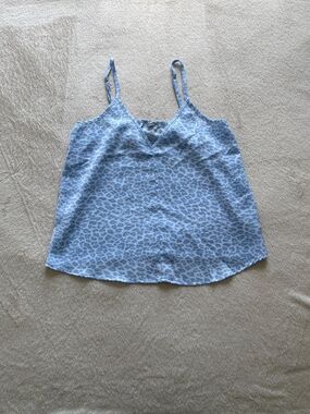 aerie Light Blue Leopard Print Camisole